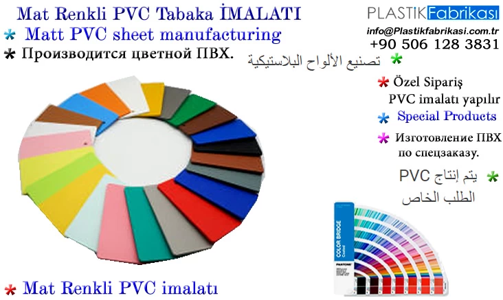 Renkli Mat PVC Plaka