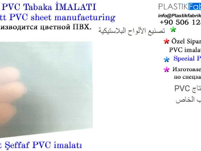 500 mikron Tek Yüzü Mat PVC plaka